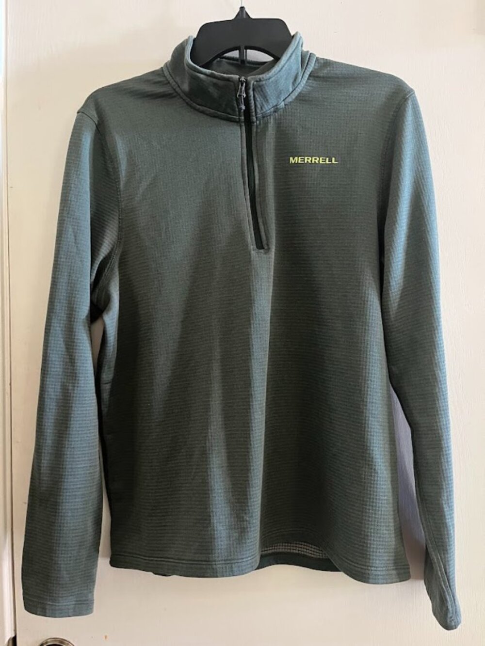 Merrell Men's Half Zip Pullover Outdoor Performance Top Medium Green